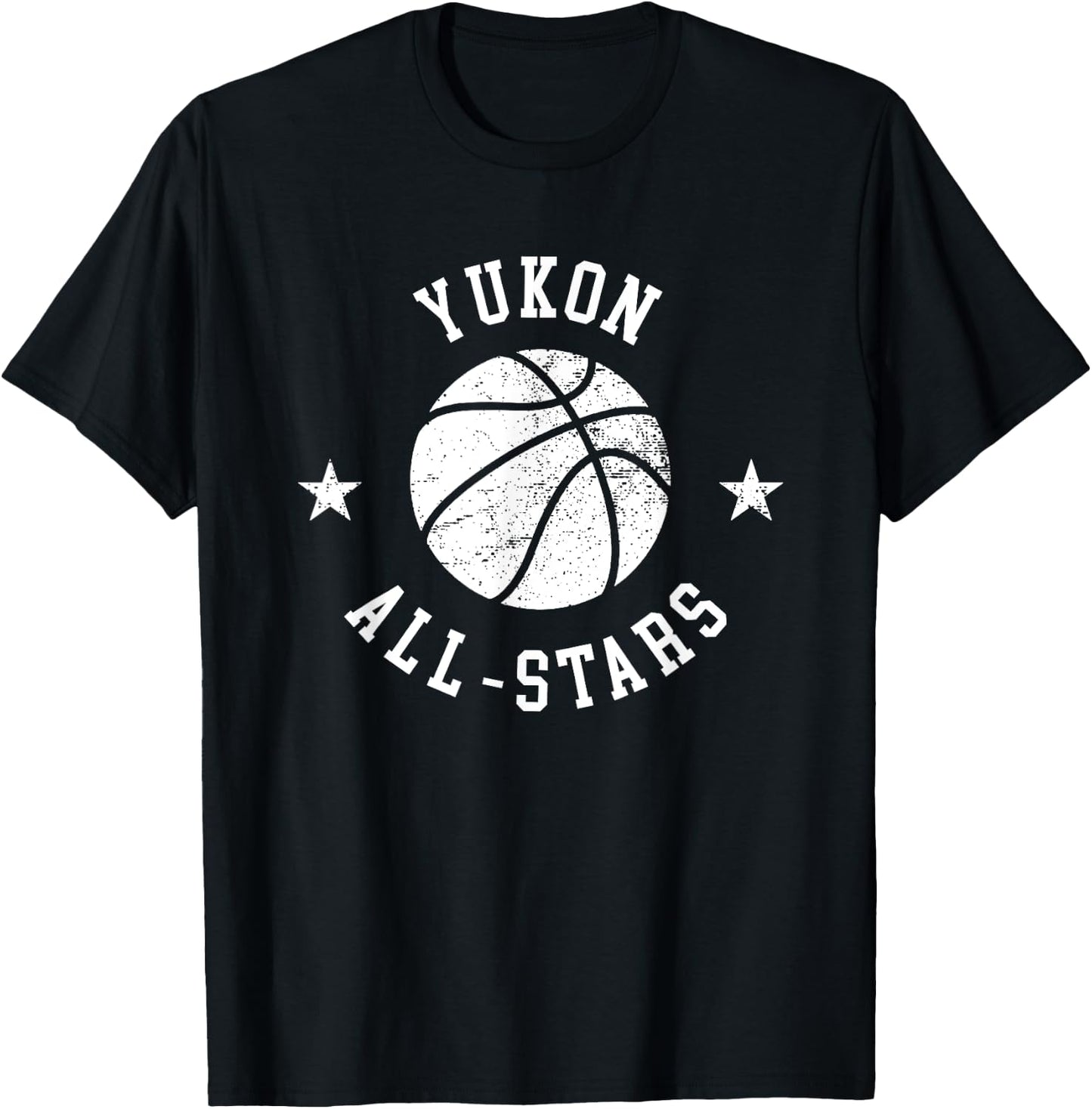 Yukon Vintage All-Stars Retro 80s Basketball T-Shirt - T-Shirt | Black