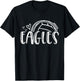 Volleyball Eagle School Sports Fan Team Spirit T-Shirt - T-Shirt | Black