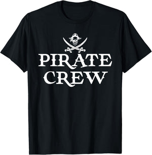 Pirate Squad Graphic - Pirate Crew T-Shirt - T-Shirt | Black