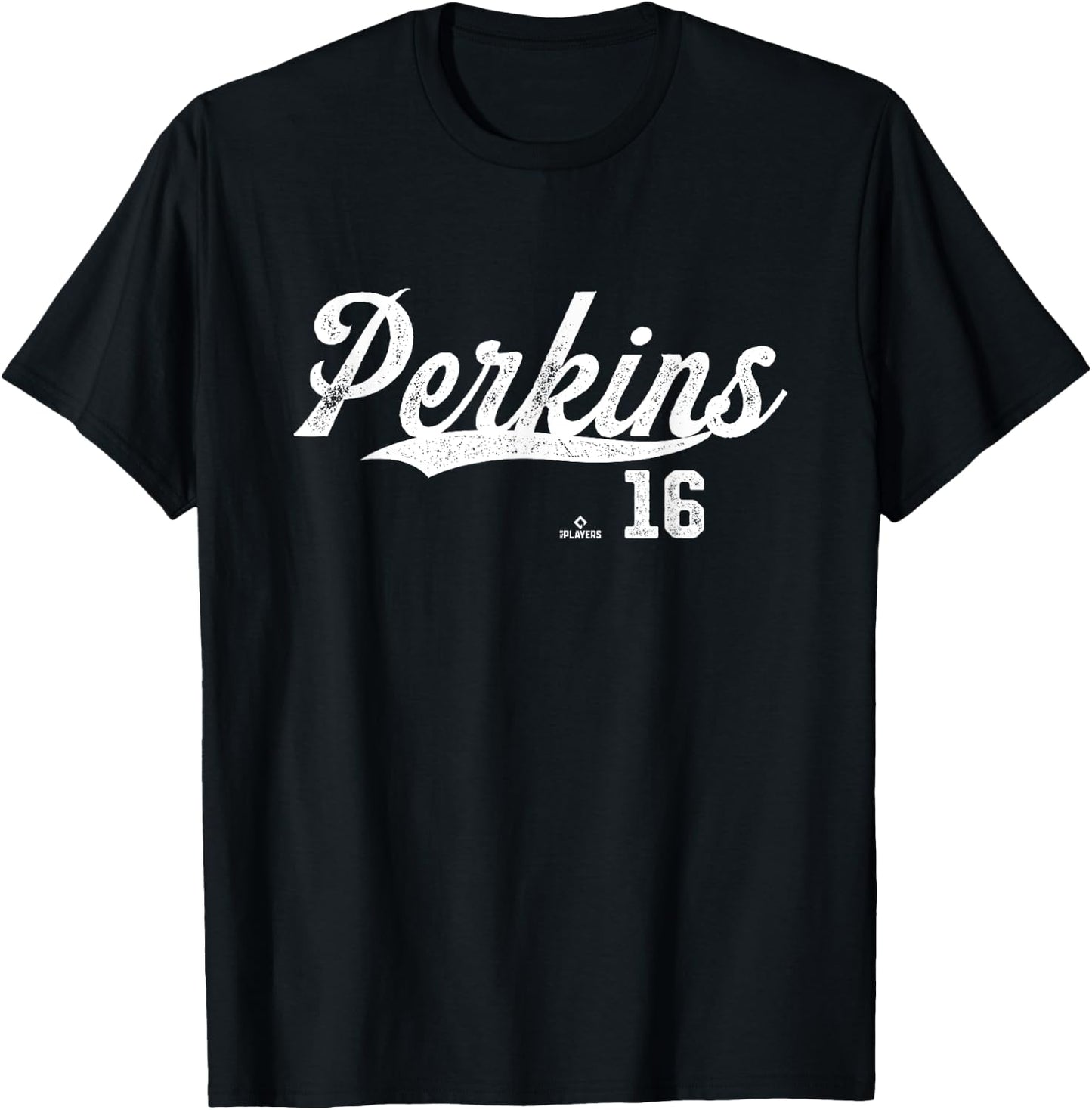 Distressed Swoosh Blake Perkins Milwaukee Baseball MLBPA T-Shirt - T-Shirt | Black