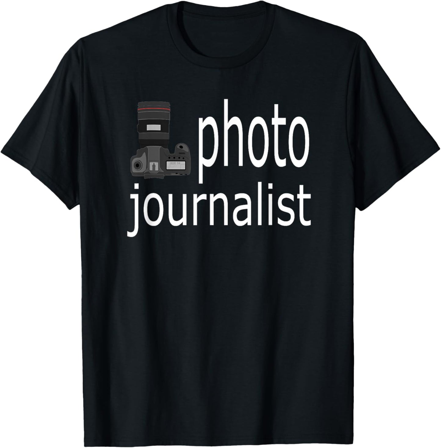 Photo Journalist Camera T-Shirt - T-Shirt | Black