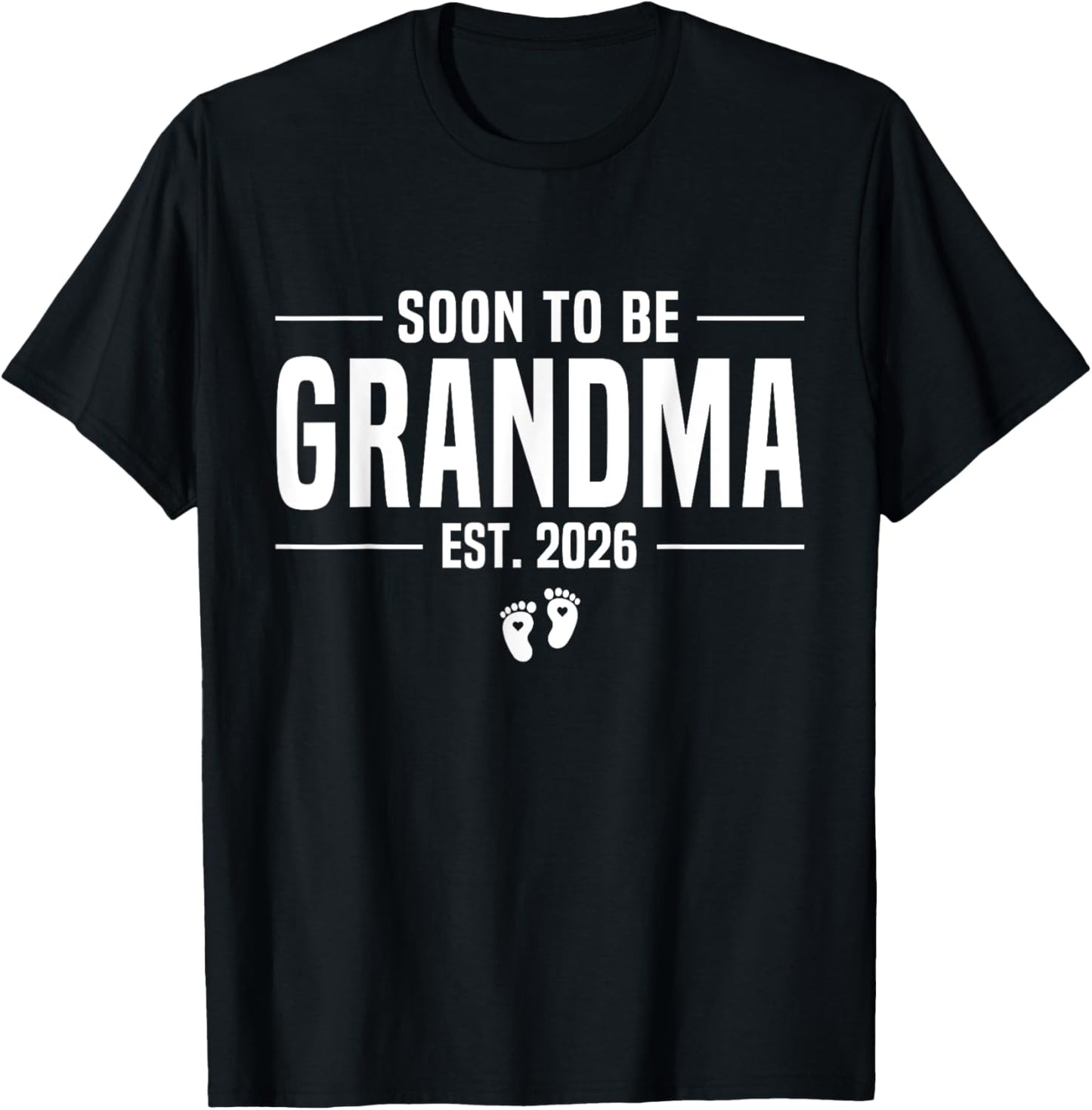 Soon to be Grandma 2026 Loading Promoted to Grandma 2026 T-Shirt - T-Shirt | Black
