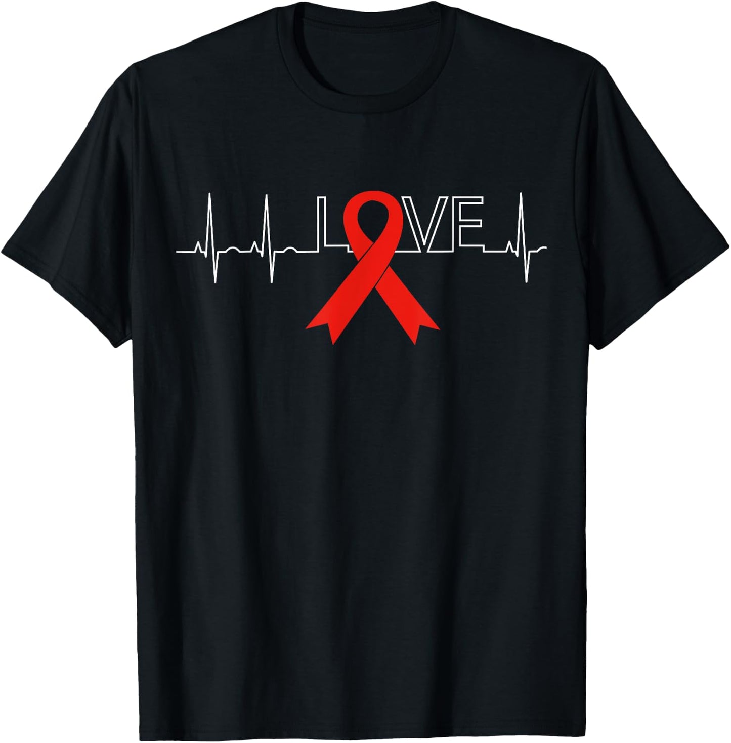 LOVE | HIV Awareness Month Shirts | AIDS Awareness T-Shirt - T-Shirt | Black
