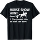 Horse Show Aunt Definition Equestrian Auntie T-Shirt - T-Shirt | Black
