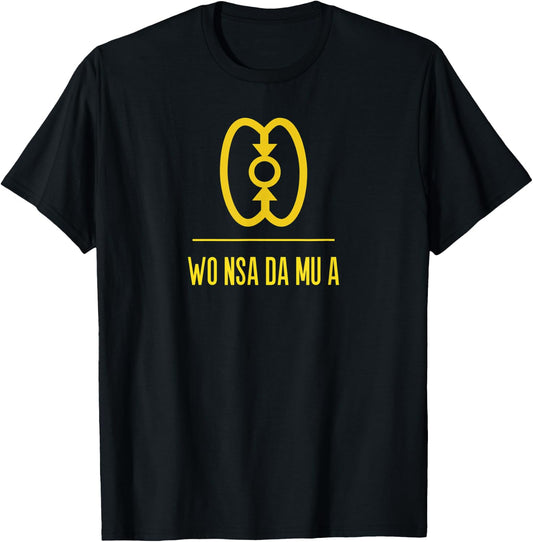 Adinkra Symbol | WO NSA DA MU A Black Pride Graphic T-Shirt - T-Shirt | Black