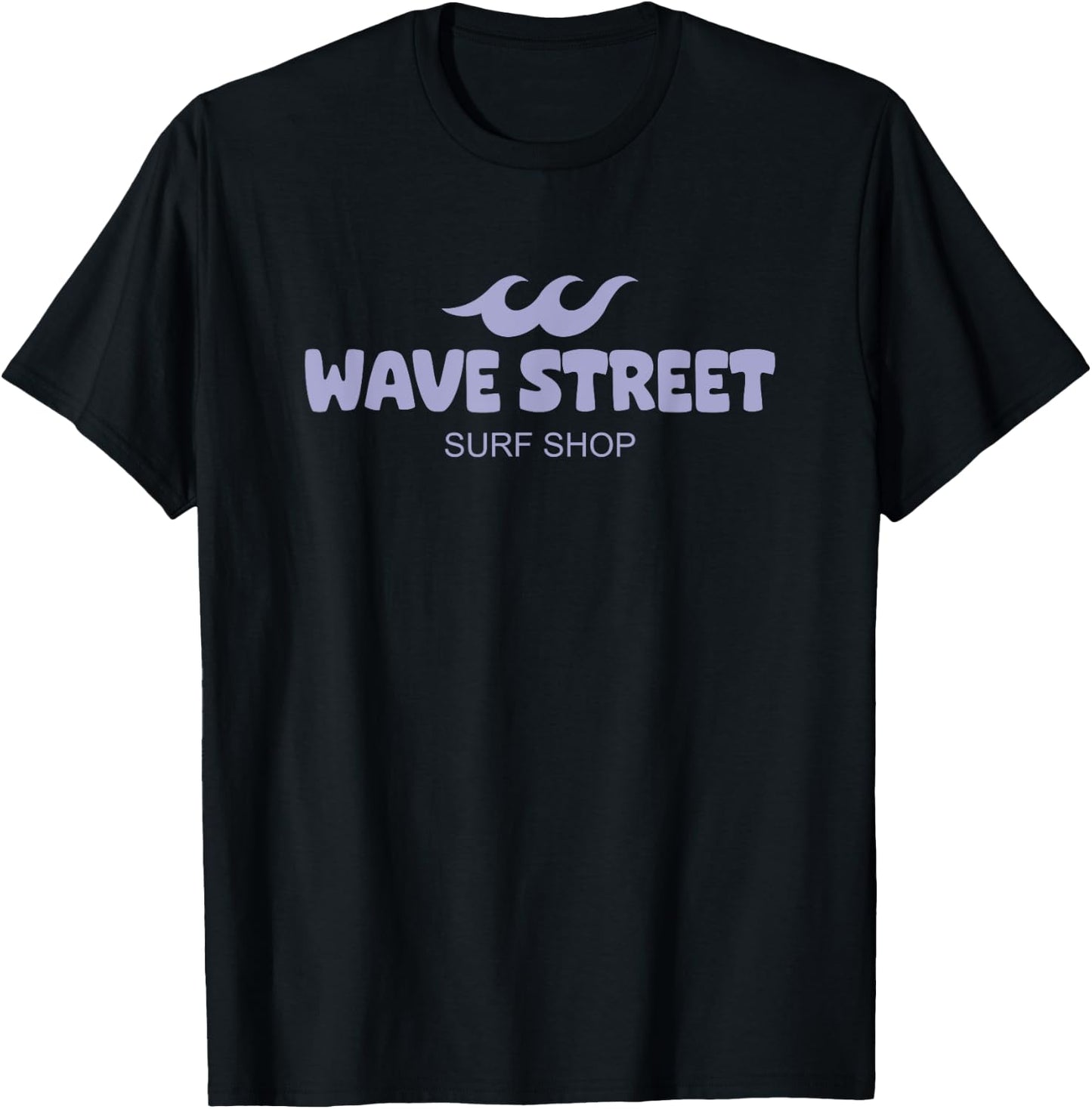 Wave Street Classic Waves on the Beach Surf Shop Graphic Women Girls Kids T-Shirt - T-Shirt | Black