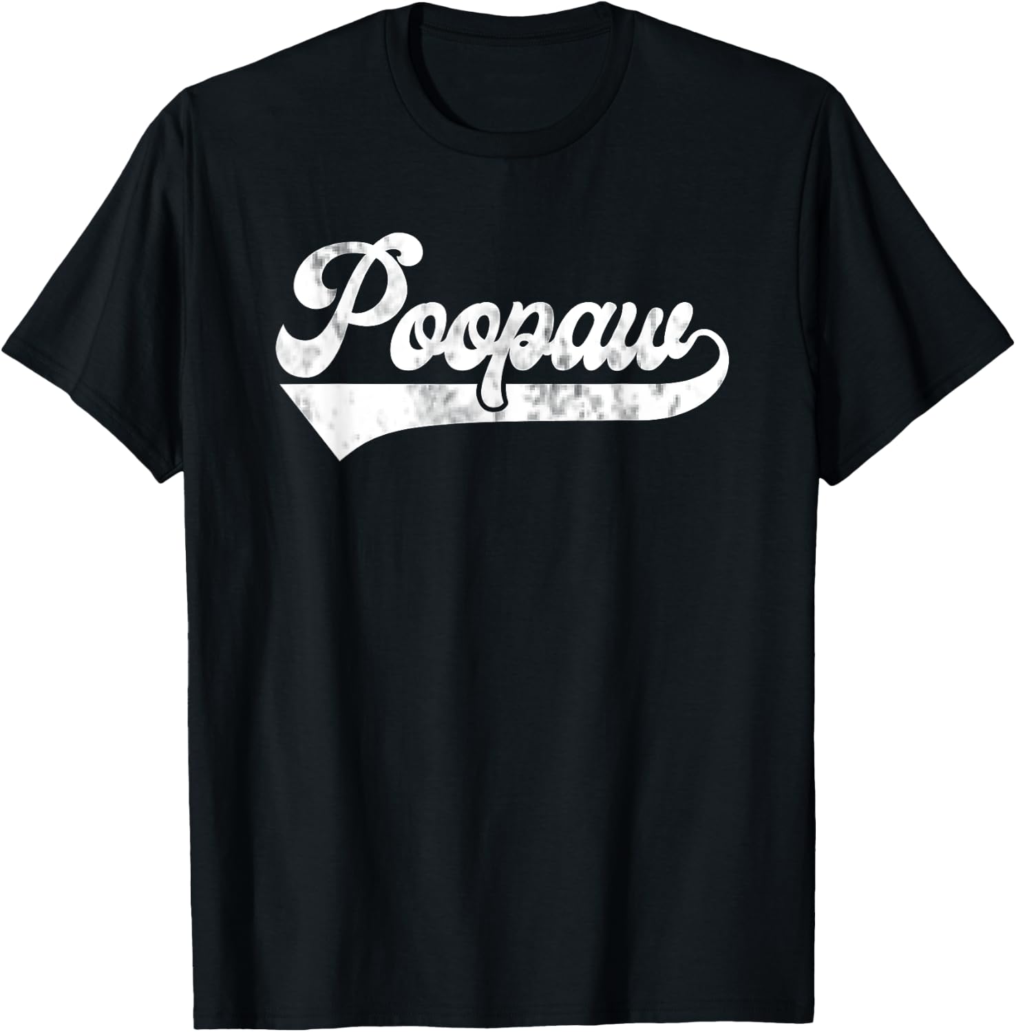 Poopaw Vintage Retro Father's Day for Papa Grandpa T-Shirt - T-Shirt | Black