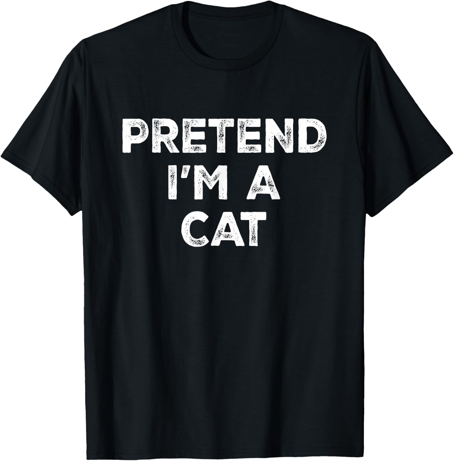 Pretend I'm A Cat Lazy Halloween Costume T-Shirt - T-Shirt | Black
