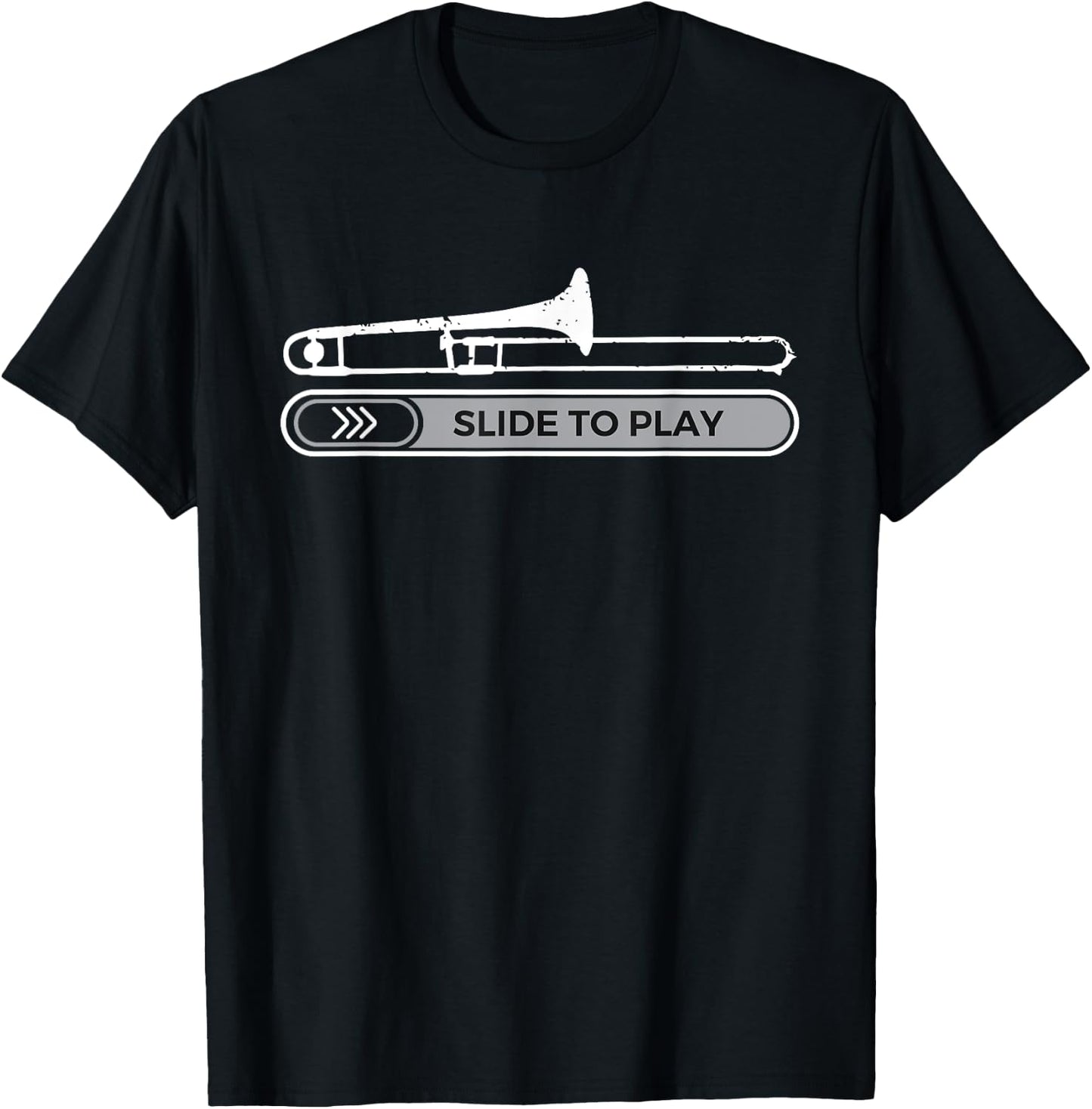Slide To Play - Trombonist Trombone Player Marching Band T-Shirt - T-Shirt | Black