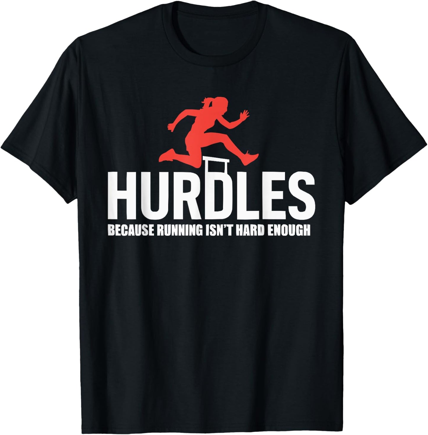 Hurdles Athlete Runner Jumper Track And Field Hurdler T-Shirt - T-Shirt | Black