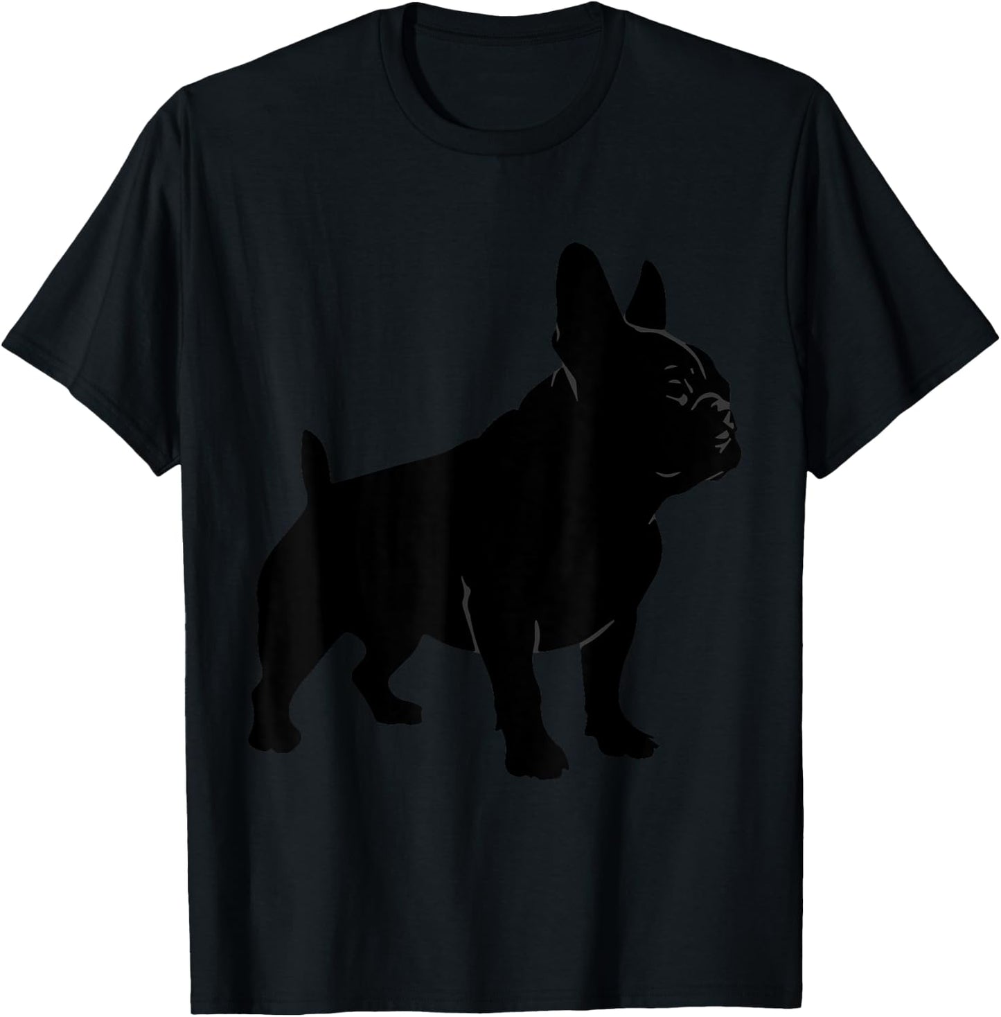 French Bulldog Silhouette, Dog Pet Women Kids T-Shirt - T-Shirt | Black