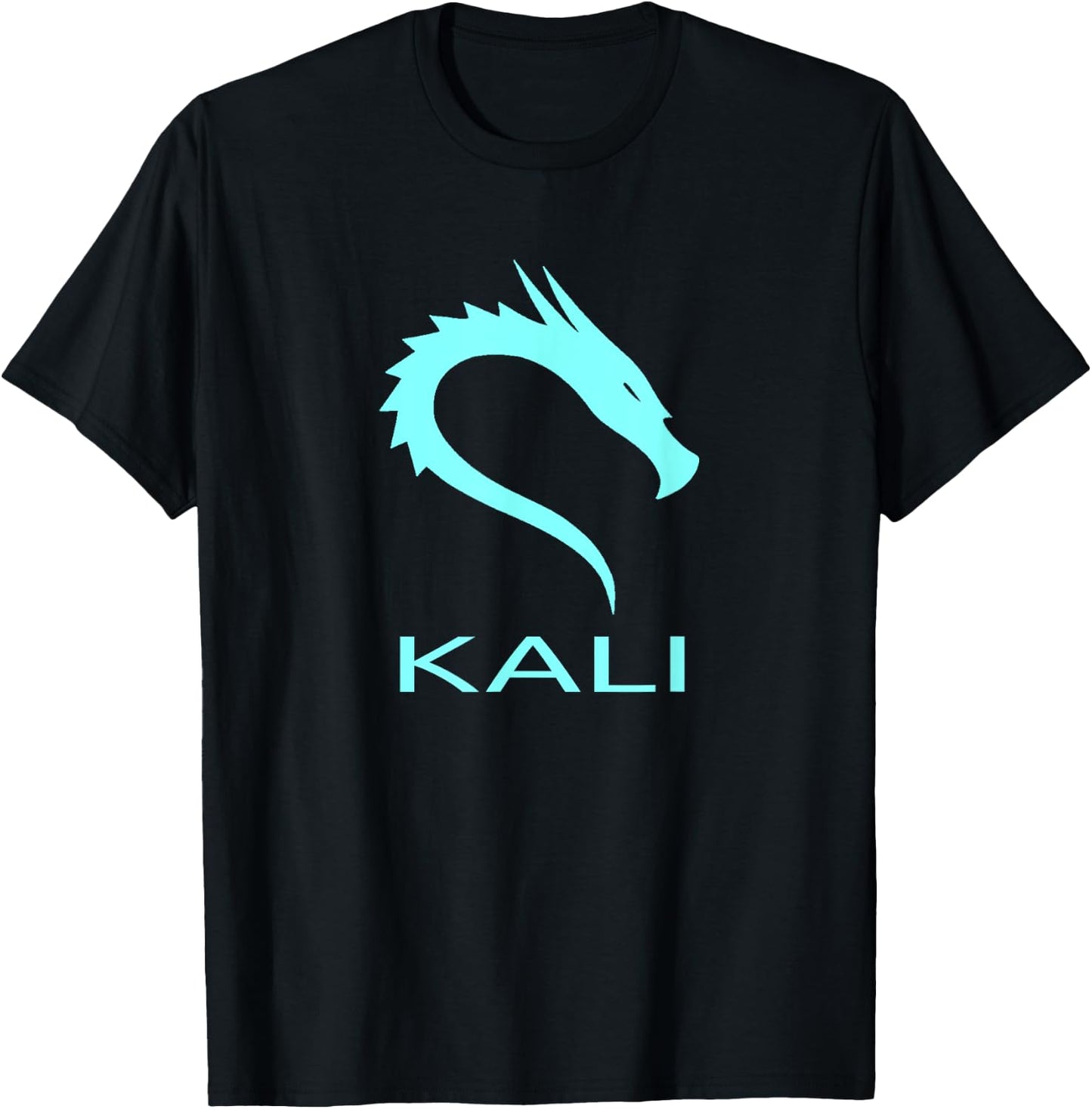 Kali Linux tagline with Dragon Open Source Os T-Shirt - T-Shirt | Black