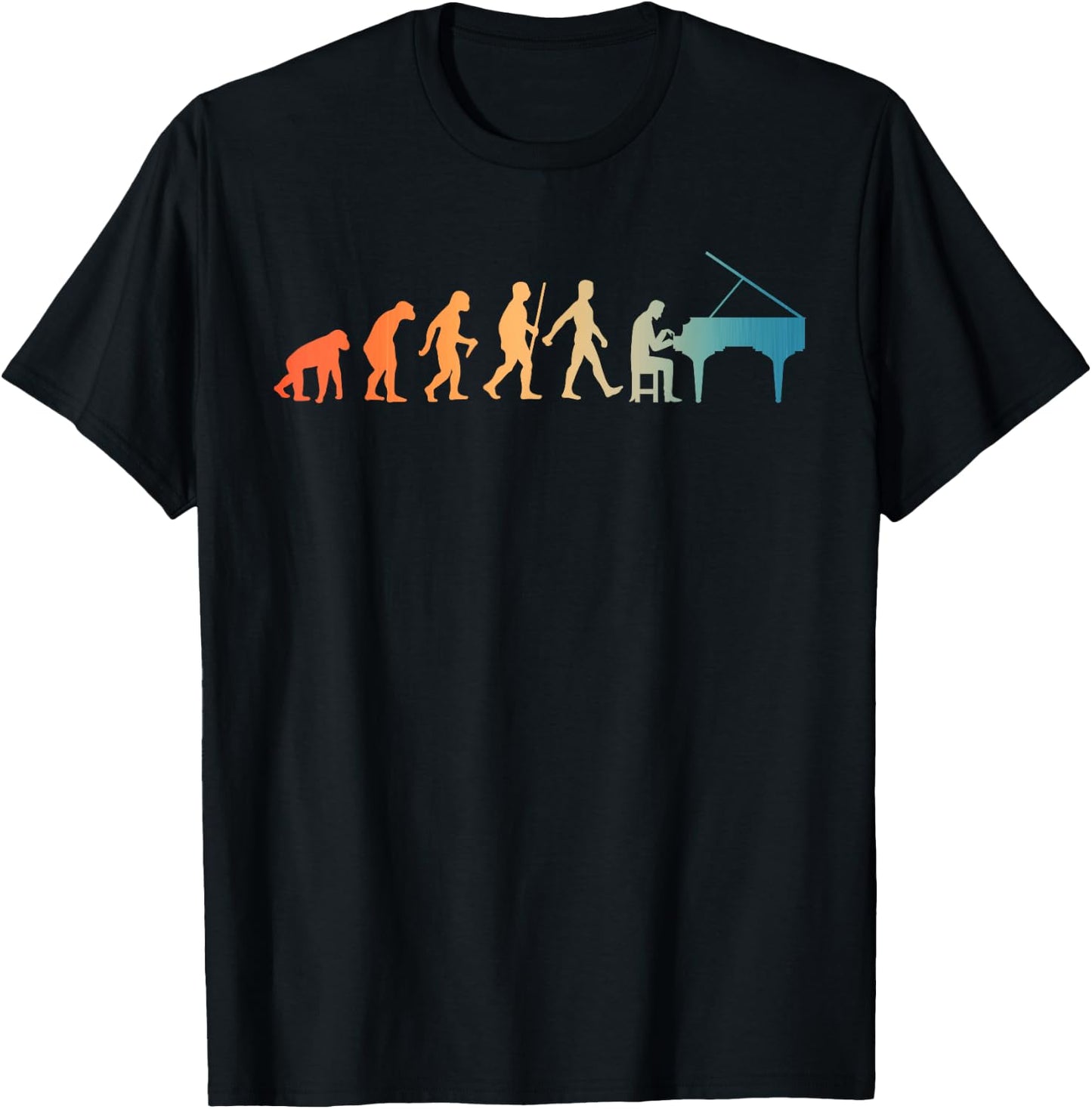 Funny Piano Player Design Women Pianist Piano Lover T-Shirt - T-Shirt | Black