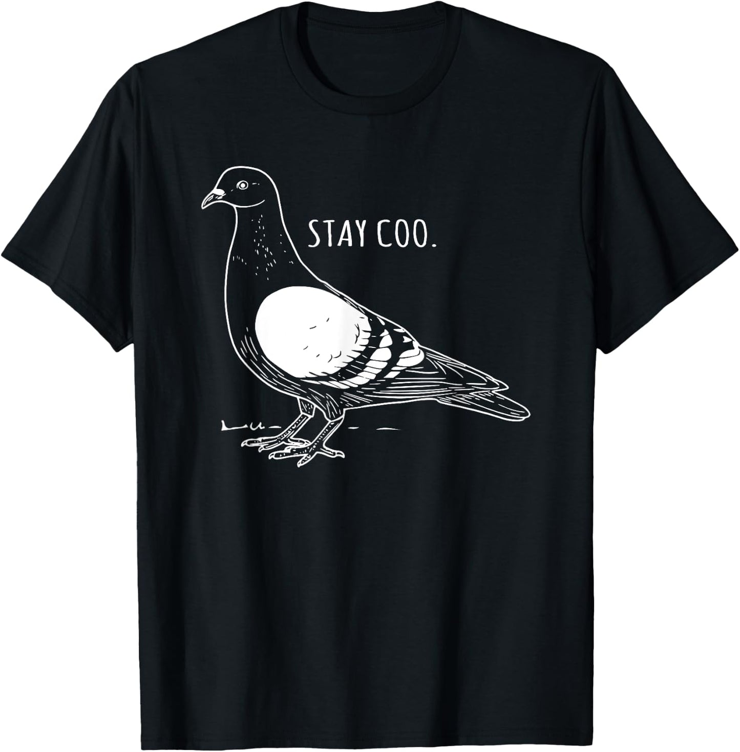 Stay Coo Pigeon Cool Bird Lovers Funny Bird Meme Saying T-Shirt - T-Shirt | Black