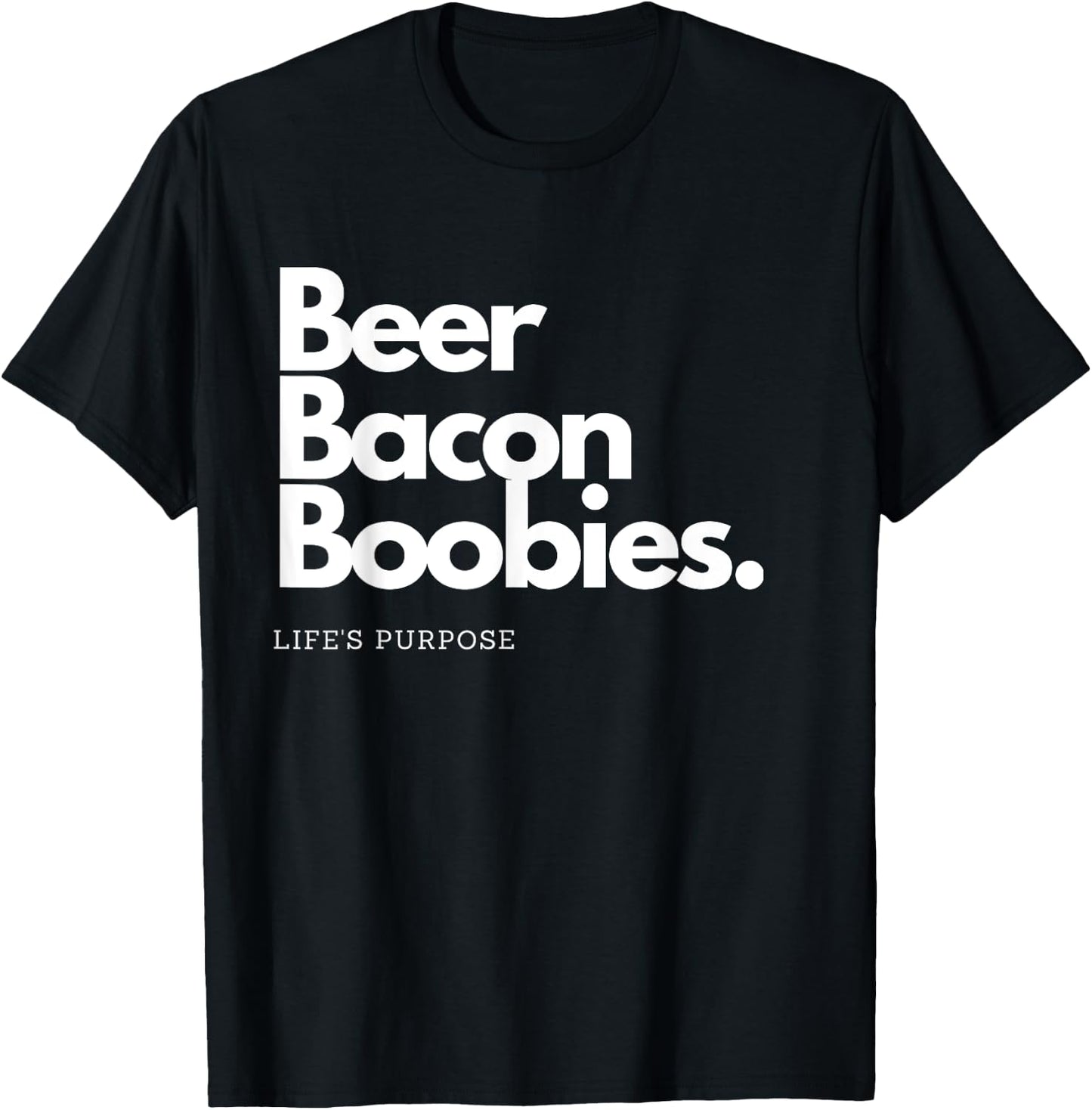 Beer Bacon Boobies T-Shirt - T-Shirt | Black
