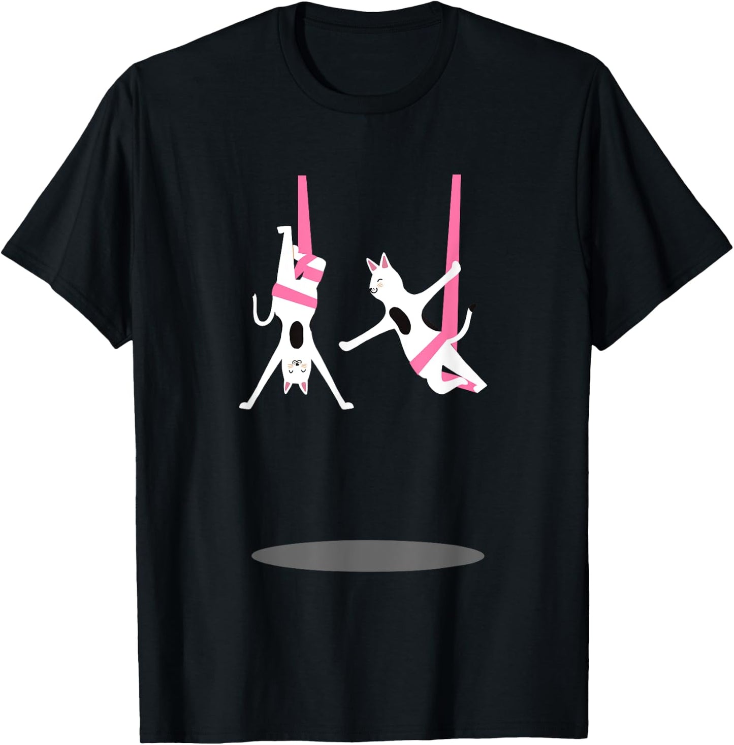 Aerial Silks Dancer I Air Yoga Acrobatics I Cat Aerialist Men Women T-Shirt - T-Shirt | Black