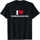 I Love Heart Pomegranates Lover Fruit T-Shirt - T-Shirt | Black