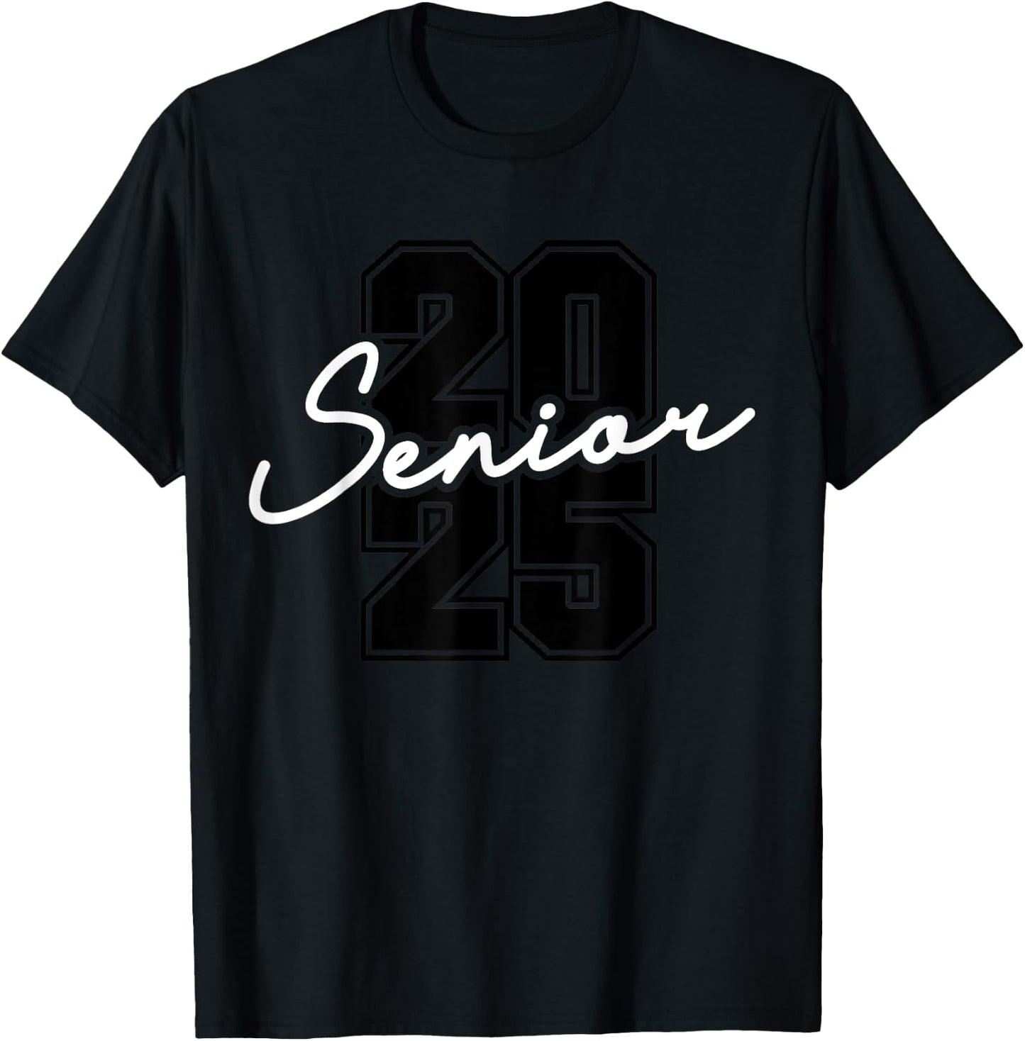 Class of 2025 Senior High School College Graduation White T-Shirt - T-Shirt | Black