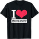 Cute Heart Insurance Agent I Love Insurance T-Shirt - T-Shirt | Black