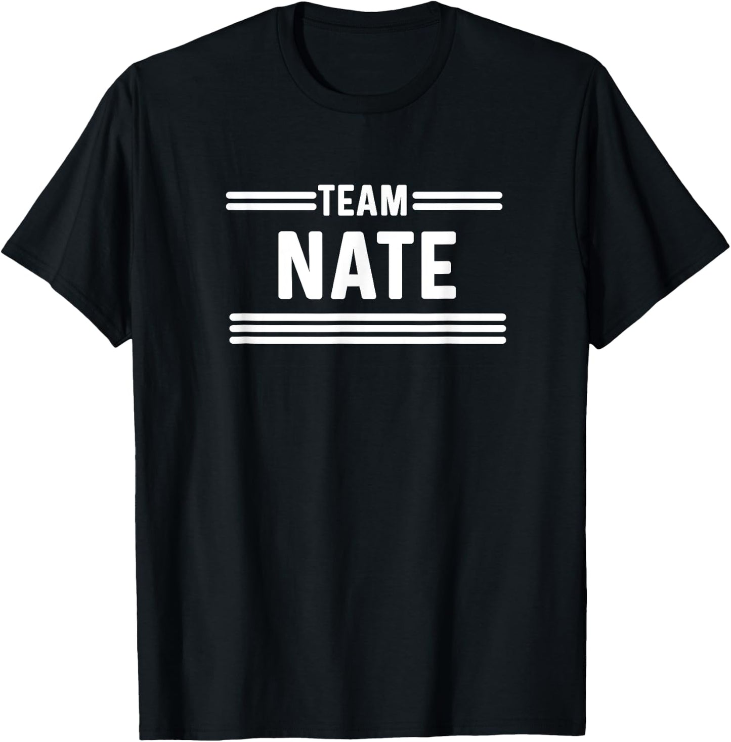 Team Nate - Family Name T-Shirt - T-Shirt | Black