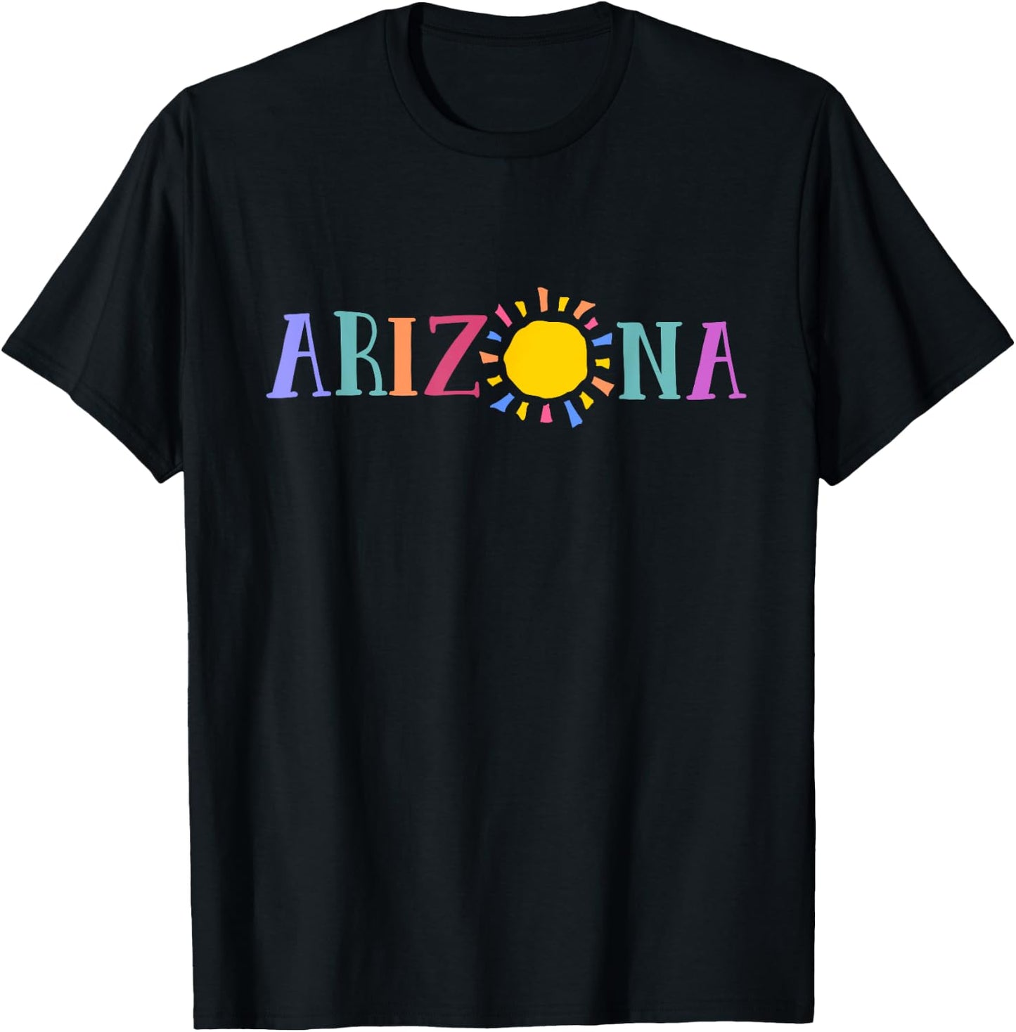 COLORFUL ARIZONA DESIGN souvenir T-Shirt - T-Shirt | Black