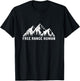 Free Range Human Road Trip Camping Hiking Outdoors Nature T-Shirt - T-Shirt | Black