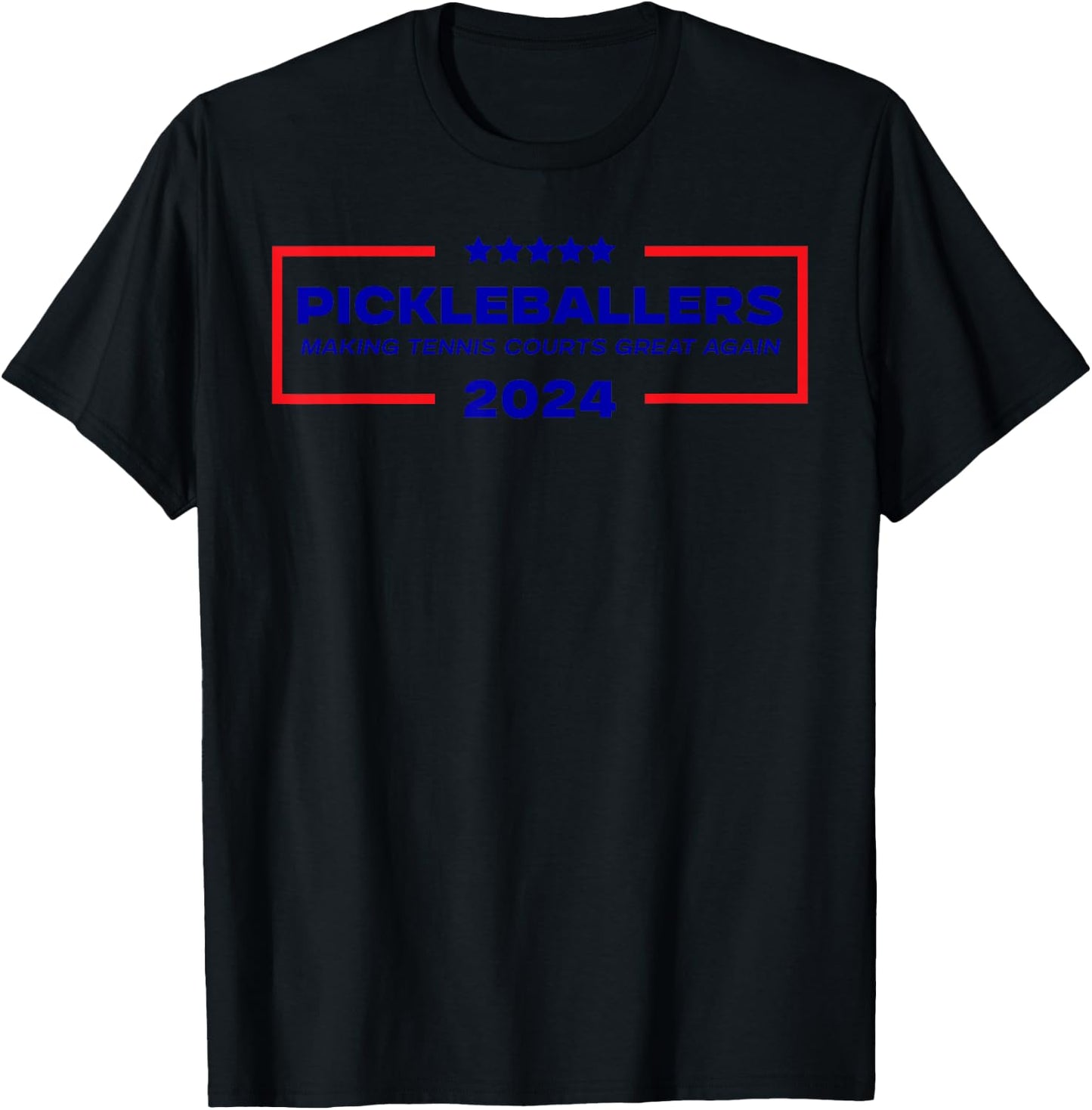 Funny Pickleball Saying Making Tennis Courts Great Again T-Shirt - T-Shirt | Black