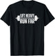 Lift heavy Run Far Weightlifter funny gym barbell runner T-Shirt - T-Shirt | Black