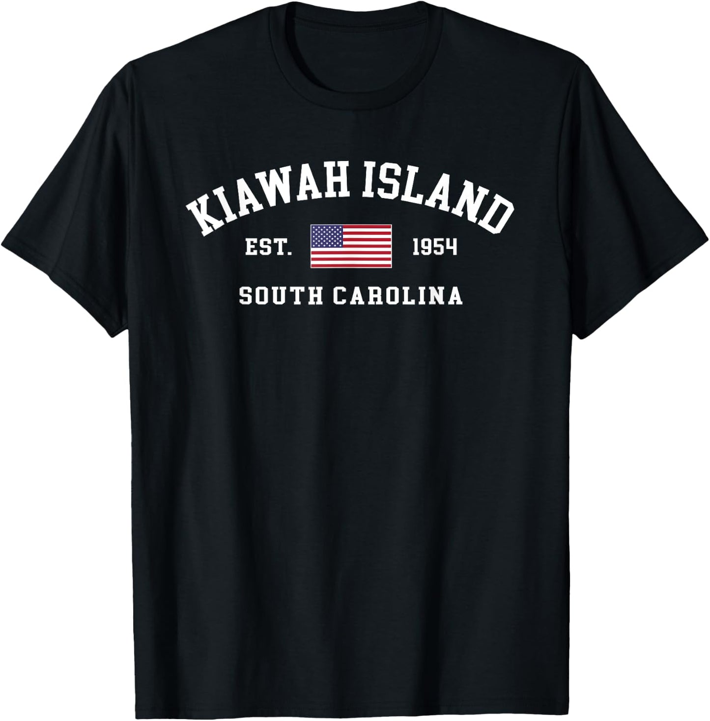 Kiawah Island South Carolina US Flag Souvenir Boys Girls T-Shirt - T-Shirt | Black