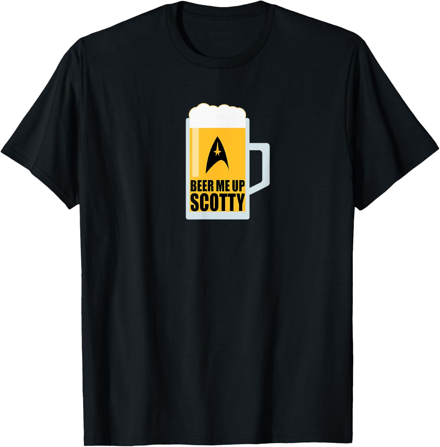 Beer Me Up Scotty, Sci-Fi Lovers Vintage TV Beer Me Up Beer T-Shirt - T-Shirt | Black