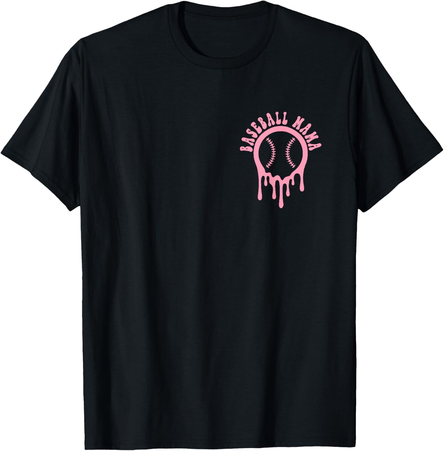 Funny Mama Shirt Somebody's Loud Mouth Baseball Mama Mom T-Shirt - T-Shirt | Black