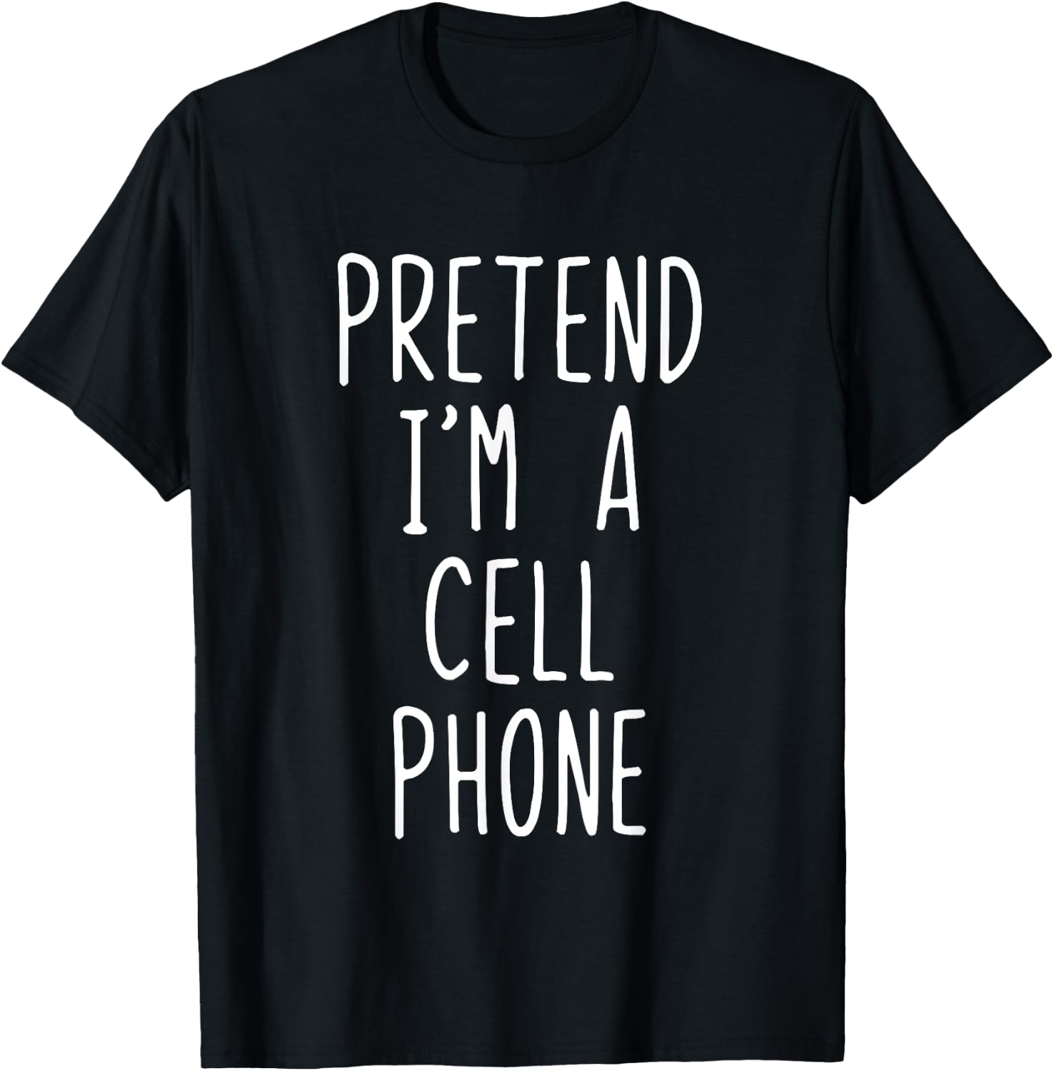 Pretend I'm A Cell Phone Costume Halloween Lazy Adult Kids T-Shirt - T-Shirt | Black