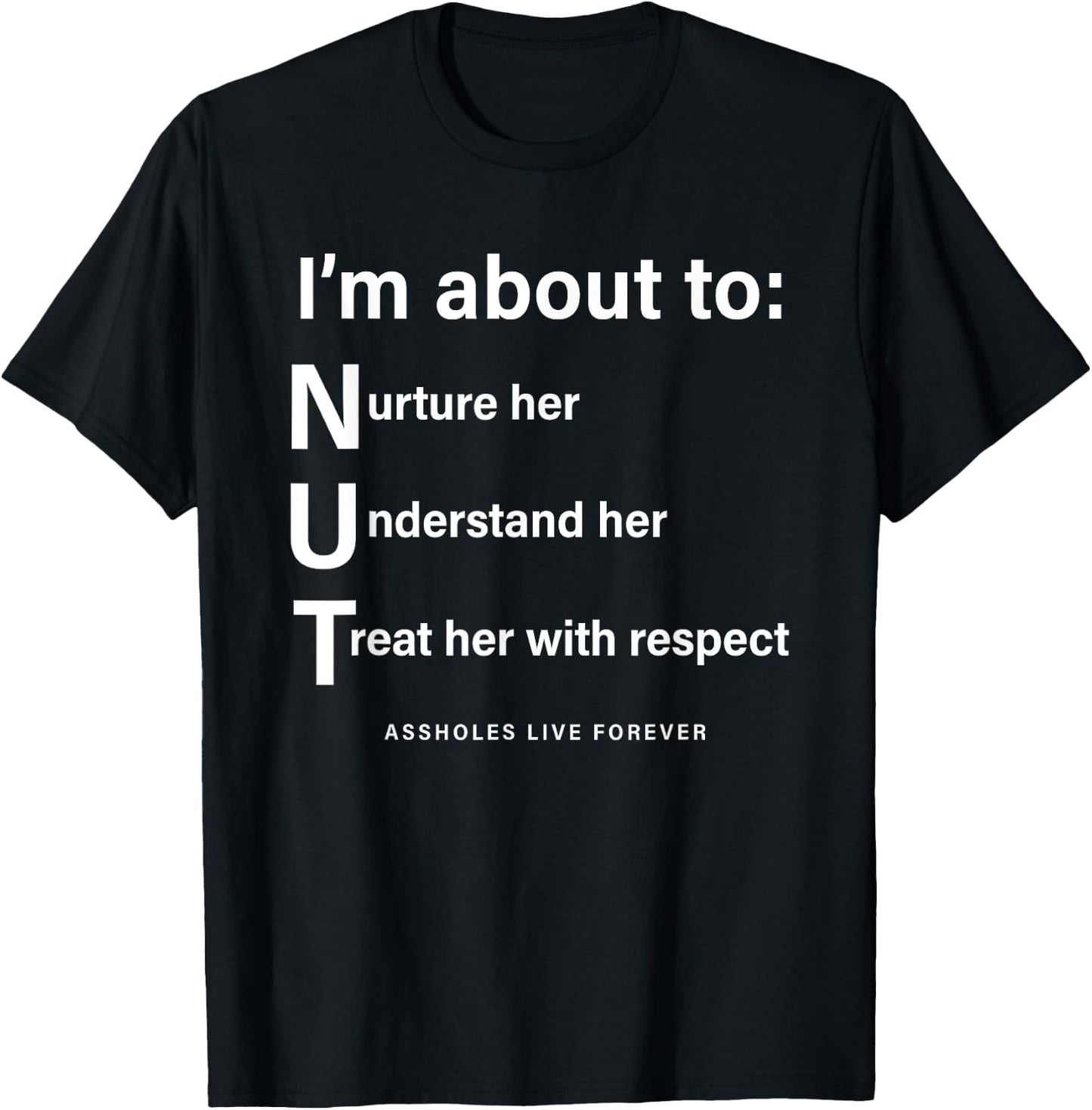I’m About To NUT Assholes Live Forever T-Shirt - T-Shirt | Black