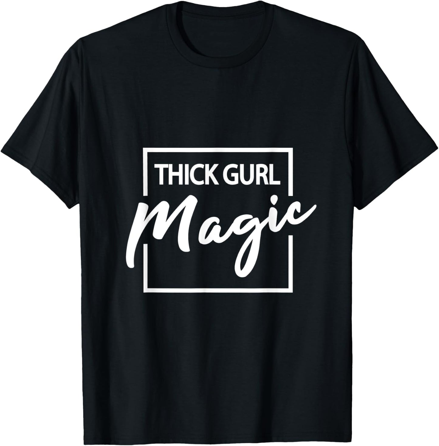 Thick Girl Magic Plus Size Cute Graphic T-Shirt - T-Shirt | Black