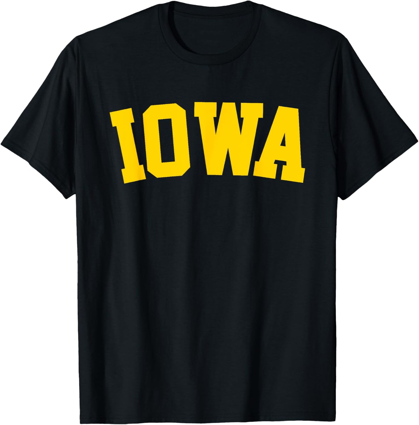 Retro Iowa Vintage Iowa Gold Iowa Throwback Souvenir T-Shirt - T-Shirt | Black