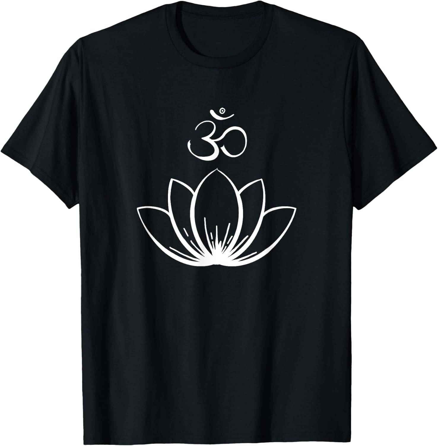 Lotus Ohm. Om Mandala T-Shirt - T-Shirt | Black