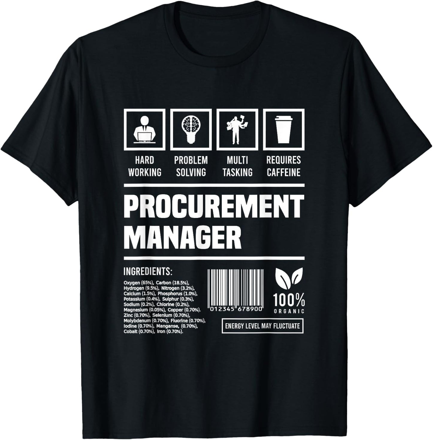 Procurement Manager Gift Funny T-Shirt - T-Shirt | Black