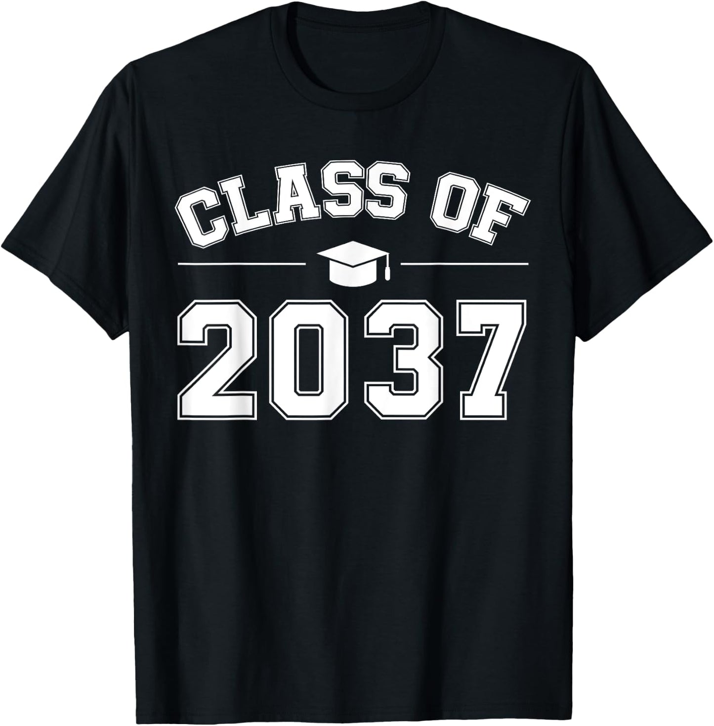 Class of 2037 Grow With Me First Day of School Graduation T-Shirt - T-Shirt | Black