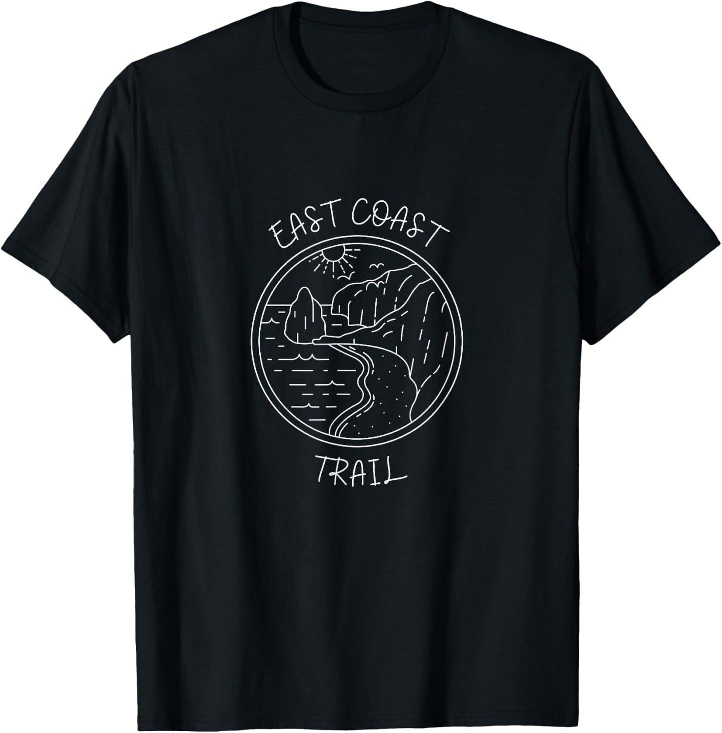 East Coast Trail ECT Canada USA Labrador Newfoundland Hiking T-Shirt - T-Shirt | Black