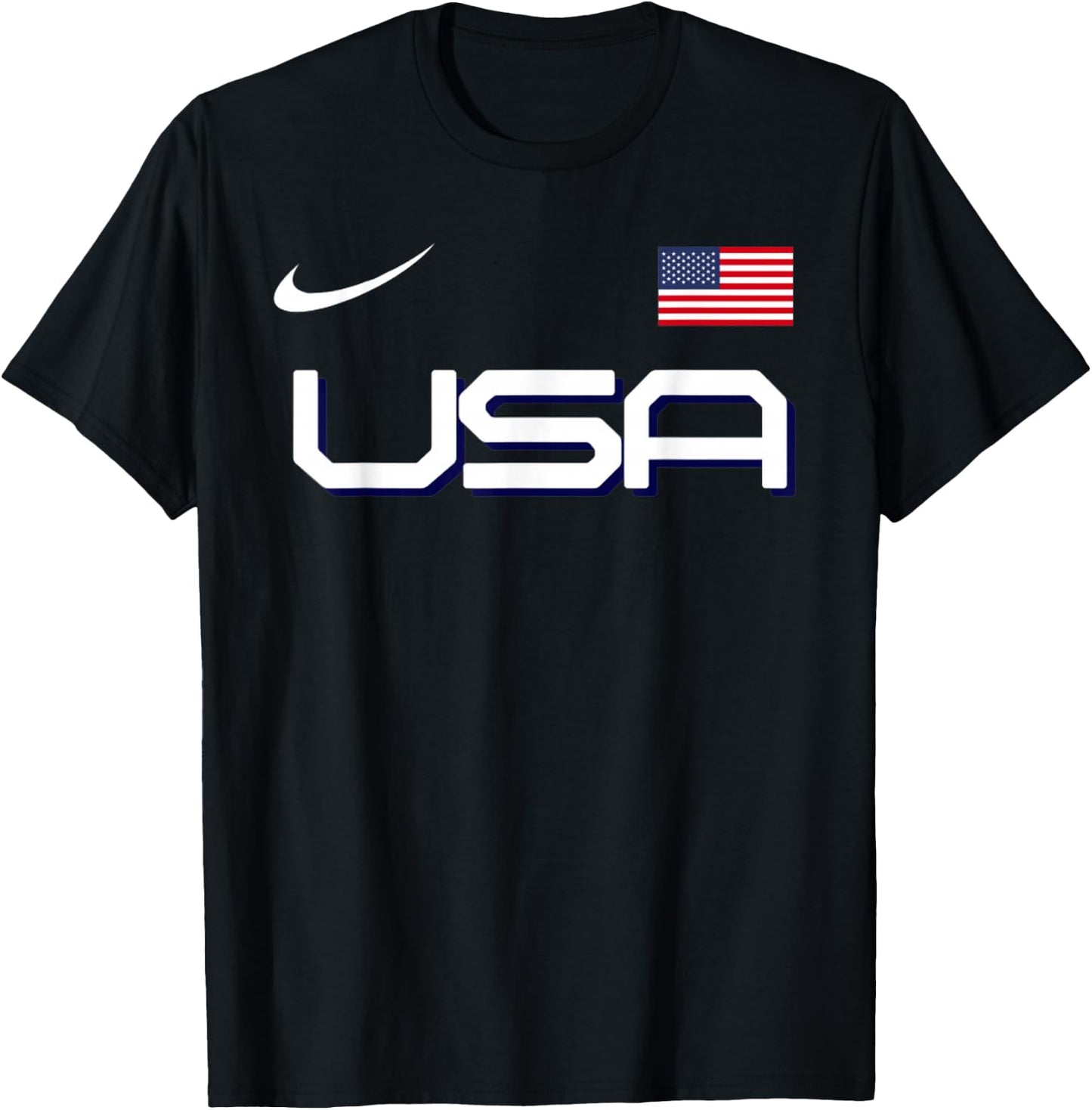 Patriotic USA Sports Style T-Shirt - T-Shirt | Black