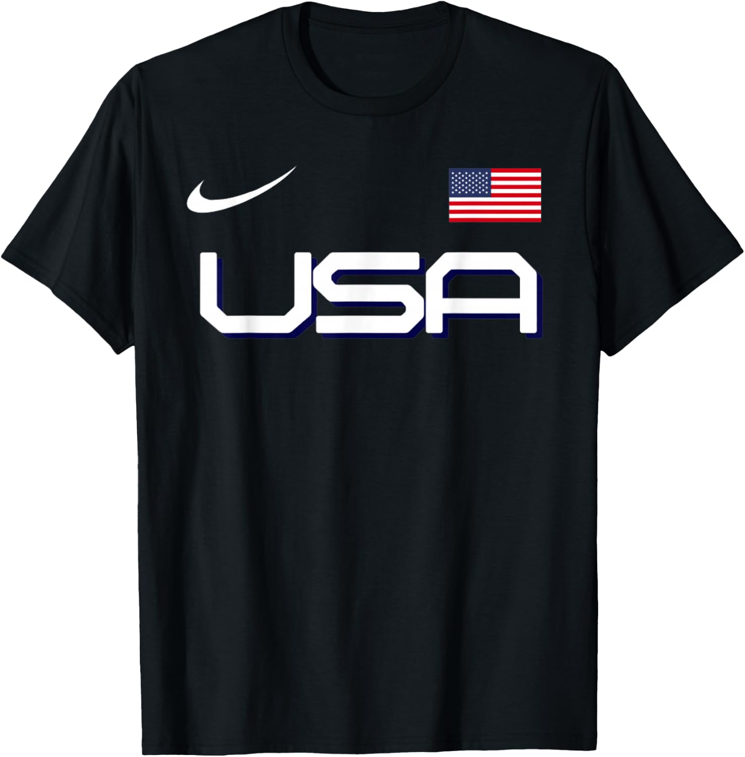Patriotic USA Sports Style T-Shirt - T-Shirt | Black