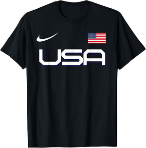Patriotic USA Sports Style T-Shirt - T-Shirt | Black