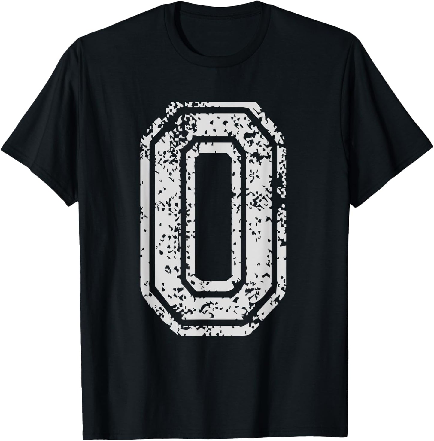 Team Jersey Uniforms Number 0 Zero School Sports Birthdays T-Shirt - T-Shirt | Black