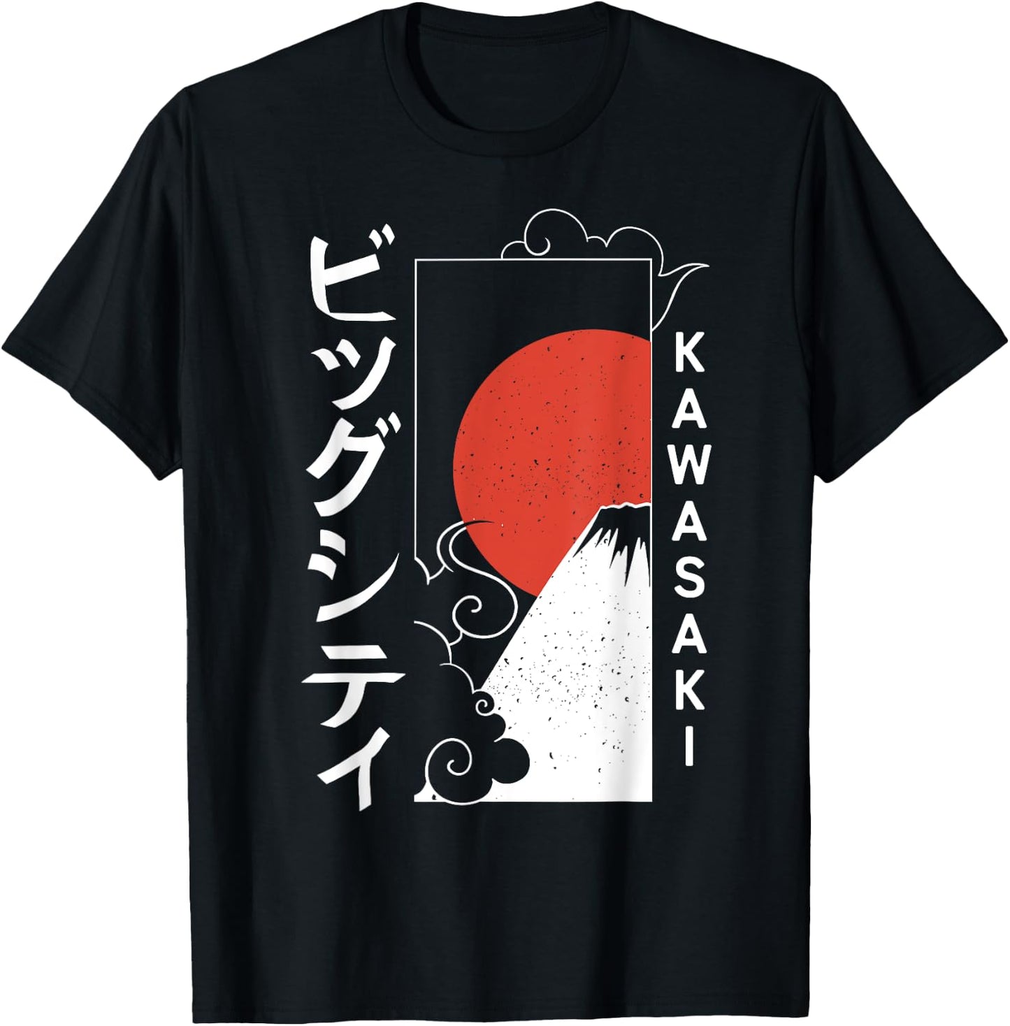 Kawasaki City 90s Retro Japan Aesthetics 80s Kawasaki T-Shirt - T-Shirt | Black