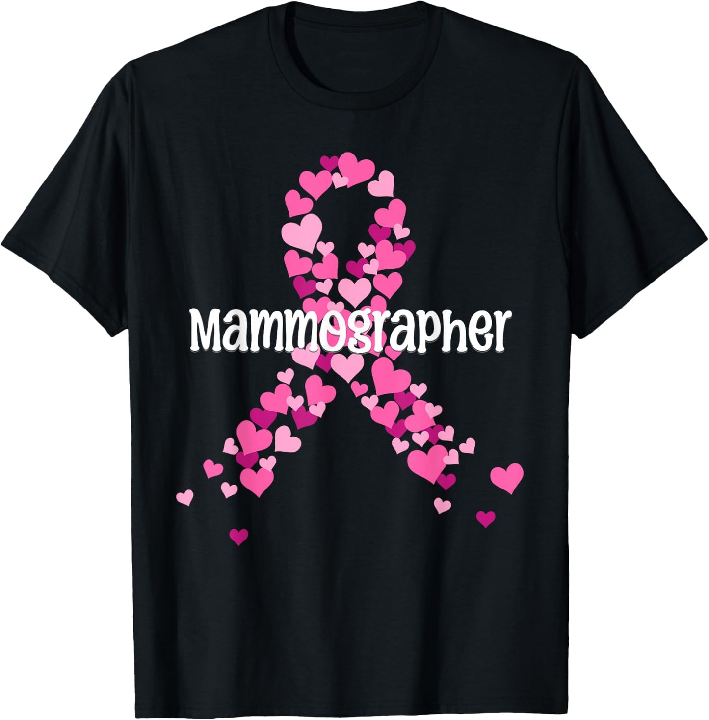 Mammographer Pink Ribbon T-Shirt - T-Shirt | Black