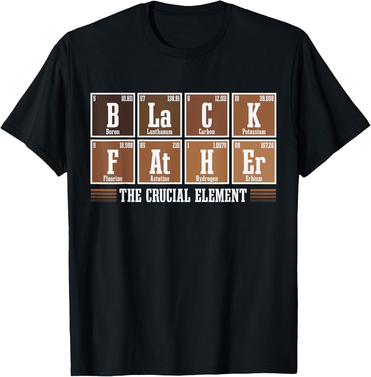 Black Father The Crucial Element Periodic Table Dad Men T-Shirt - T-Shirt | Black