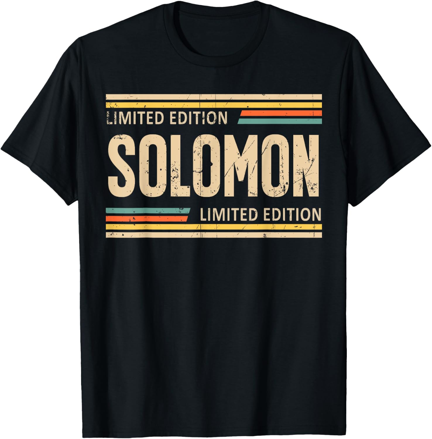 SOLOMON Limited Edition Shirt SOLOMON Name Personalized T-Shirt - T-Shirt | Black