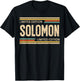 SOLOMON Limited Edition Shirt SOLOMON Name Personalized T-Shirt - T-Shirt | Black