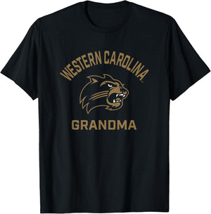 Western Carolina University Catamounts Arched Grandma T-Shirt - T-Shirt | Black