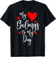 My Heart Belongs To My dog, Valentine's Day Gift T-Shirt - T-Shirt | Black